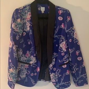 Multi colored flowered blazer